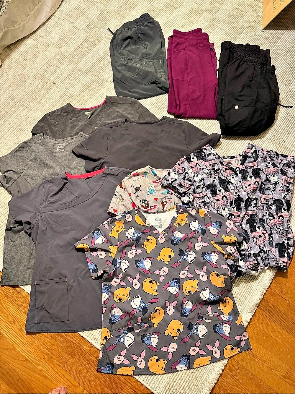 Women's Printed Scrub-Style Tops & Pants